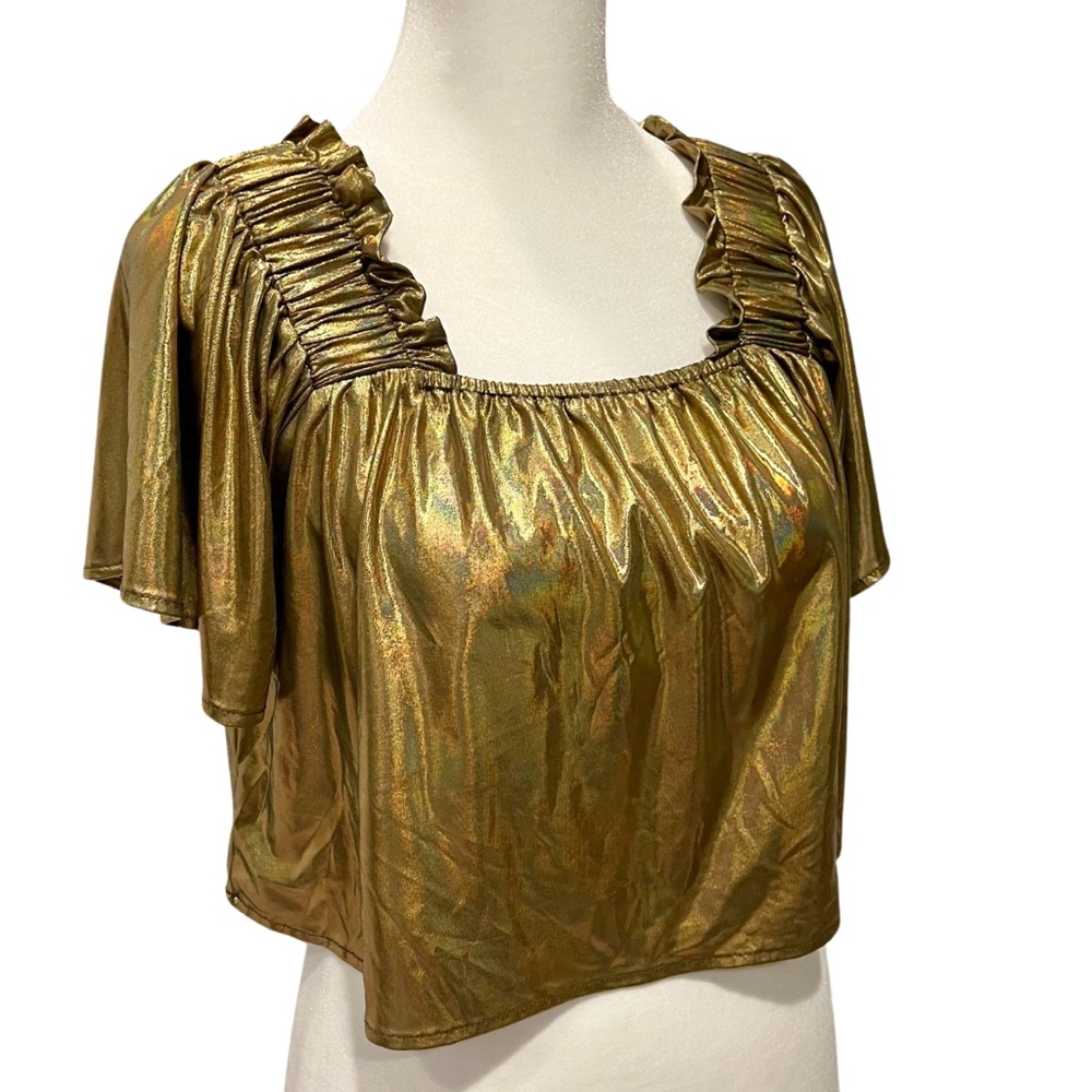 Queen Of Sparkles Gold Iridescent Shirt